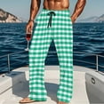thumbnail image 4 of CYiJun Mens Pajama Pants Flannel Plaid Lounge Fleece Sleepwear Pants PJ Bottoms with Pockets, 4 of 6