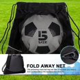 thumbnail image 3 of Bolsa de fútbol con cordón para niños, Mochila de Baloncesto Plegable, Bolsa de Gimnasio, Mochila Deportiva con Bolsa de Malla de Bola Desmontable para Voleibol, Béisbol, Yoga,, 3 of 5