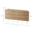 thumbnail image 4 of Yamazaki Home Magnetic Key Rack, Ash, Steel + Wood, Supports 2 pounds, Magnetic, 4 of 4
