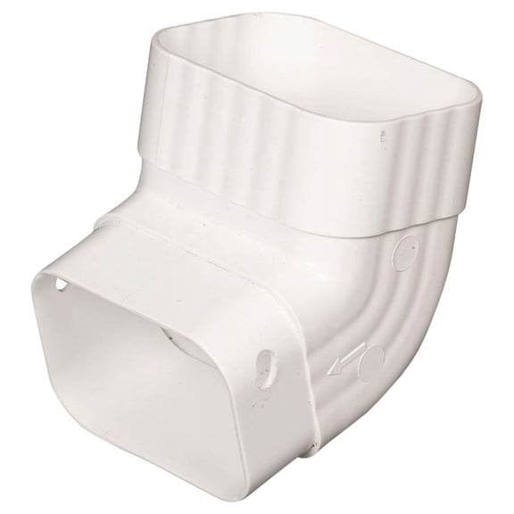 Amerimax 2 In. x 3 In. White Vinyl Front A Elbow M0627HP