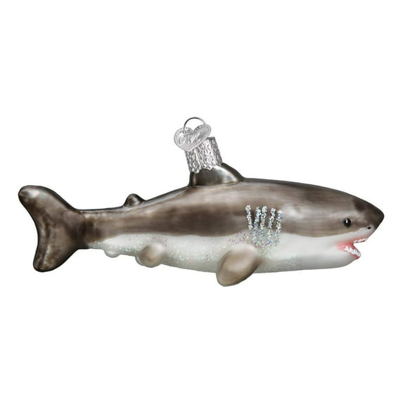 Old World Christmas Great White Shark Glass Ornament 12549 New