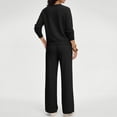 thumbnail image 6 of Womens 2 Piece Outfits V Neck Long Sleeve Sweatshirts & Casual Pocket Pants Sets Business Outdoor Running Outfits XL, 6 of 6