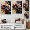thumbnail image 4 of Designart Burgundy And Blue Daisy Bunch III Canvas Wall Art, 4 of 5