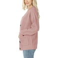 thumbnail image 5 of KOGMO Women's Waffle Knit Sweater Cardigans with Buttons and Pockets, 5 of 7