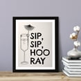 thumbnail image 3 of Designs ByLITA Sip, Sip, Hooray!, 11 x 14 Wall Print Inspirational (Unframed) | Retro Bar Decoration, 3 of 5