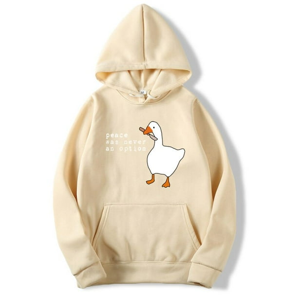 Sudadera con capucha con patron de pato de la paz nunca Option para hombre Sudadera con capucha de Hip Hop abrigo de estilo Y2k ropa de moda guapo