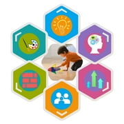 EverPlay Magnetic Tiles for Kids - STEM 41PCS Construction Building Blocks Educational Toy