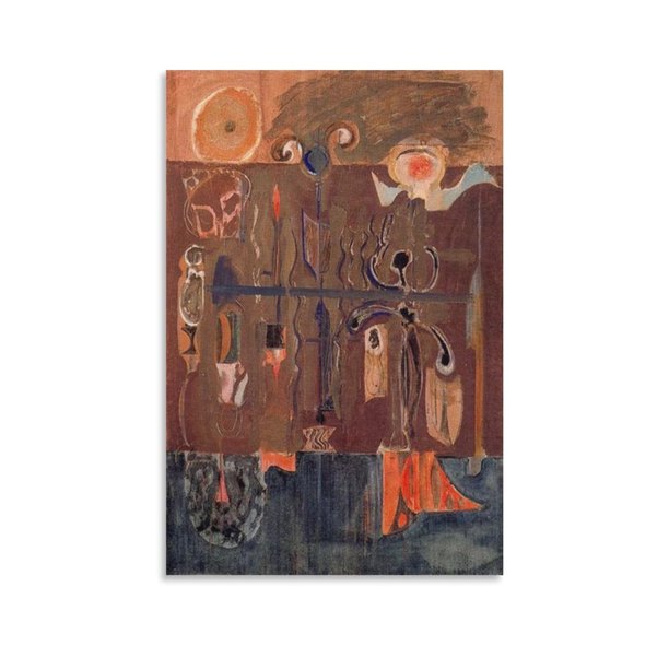 Póster de lienzo de fantasía de 1945 de Mark Rothko, arte de pared, decoración para dormitorio, imagen impresa moderna para el hogar, obras de arte, carteles de 20 x 30 pulgadas (50 x 75 cm)