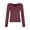 Wine, variant on GJSYRH Womens Cotton Long Sleeve Shirts V Neck Slim Fit Tops Basic Tees Going Out Outfits