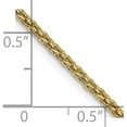 thumbnail image 4 of Solid 14k Yellow Gold 2mm Parisian Wheat with Lobster Lock Chain - 26", 4 of 8