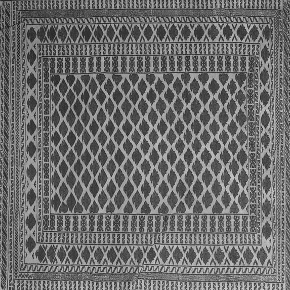 Ahgly Company Indoor Square Southwestern Gray Country Area Rugs, 4' Square