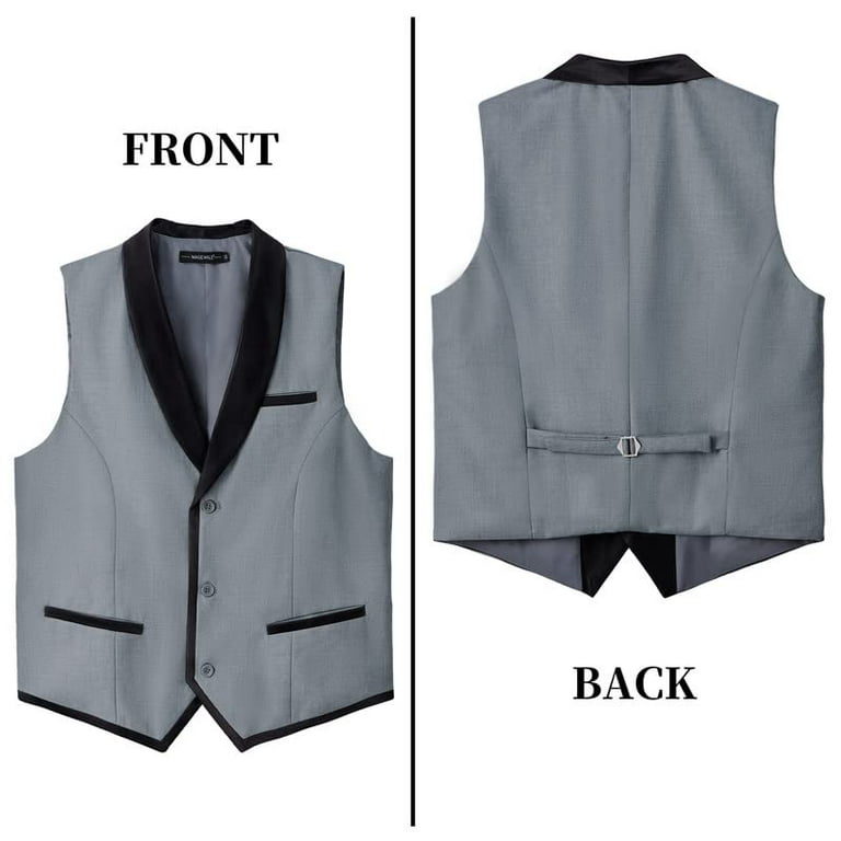 L'Appartement コルピエロ SARTI VEST ETHAN Mens Black Suits 2 Piece Set Vest Suit for Men Casual