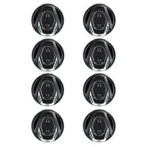 BOSS NX654 6.5" 400W 4-Way Car Audio Coaxial Speakers Stereo, Black (8 Speakers)