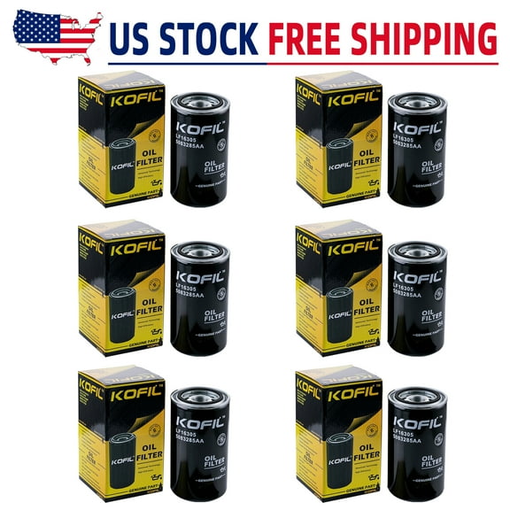 6pcs Oil Filter 5083285AA, Replace for LF16035, LF3972, Compatible With Dodge Ram 2500 3500 4500 5500 Turbo Diesel Engine 5.9L 1989-2007 6.7L 2007-2018