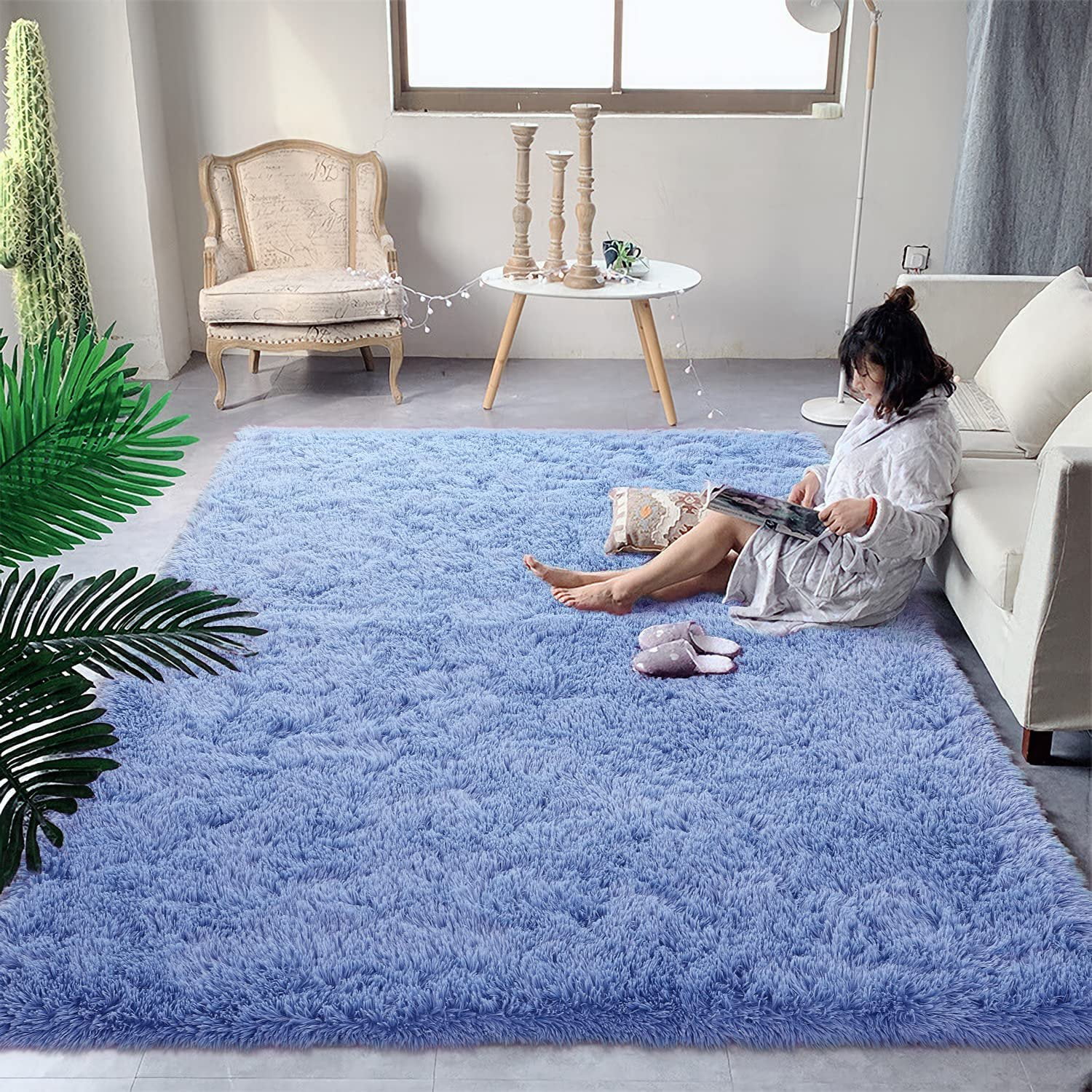 Homore Cute Fluffy Carpet Soft Washable Area Rugs for Kids Girls Bedroom/Nursery Room/ Living