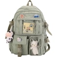 thumbnail image 1 of LHSHID Kawaii Backpack With cute plush pendant and Kawaii pins,Backpack Cute Kawaii Backpack for School, 1 of 6