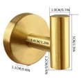 thumbnail image 3 of 2 Pack Towel Hooks, 304 Stainless Steel, Coat Robe Clothes Hook Modern Wall Hook Holder for Bathroom Kitchen Garage Hotel Wall Mounted, Golden, 3 of 9