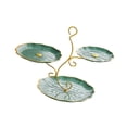 thumbnail image 4 of Bandeja para Servir BLESIY de 3 Niveles Verde y Dorado para Fiestas, 4 of 8
