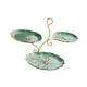 thumbnail image 4 of Bandeja para Servir BLESIY de 3 Niveles Verde y Dorado para Fiestas, 4 of 8