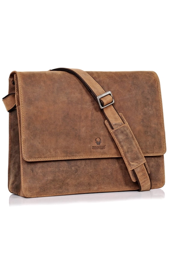 Messenger Bag Barcelona I Handcrafted Leather Laptop Shoulder Bag For Men &