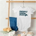 thumbnail image 4 of Cute Daddy's Gaming Buddy Gamer Dad Romper Boys or Girls Infant Baby Brisco Brands 6M, 4 of 6