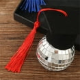 thumbnail image 4 of Graduation Cap Disco Ball with Tassel,Mirror Ball Ornament for Party Decor, Campus Celebration Favor (Large), 4 of 5