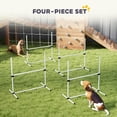 thumbnail image 5 of Neatifyes 4 Piece Dog Agility Training Equipment for Dog Agility Course with Adjustable Height Jump Bars, Included Carry Bag, & Displacing Top Bar, White, 5 of 9