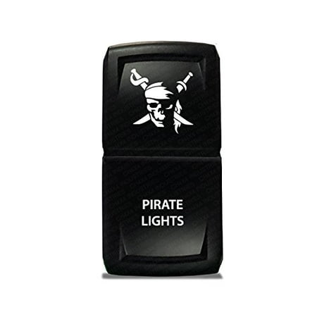 Wva Green CH4X4 Marine Rocker Switch V2 Pirate Lights Symbol- Green Led, Different LED lights color to choose from (Blue-Red-Green-White-Amber) Single Pole,.., By CH4X4 Industries From USA ()