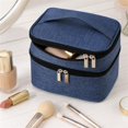 thumbnail image 6 of Makeup Storage Organizer | Waterproof Travel Cosmetic Bag | Double Zipper Organizer for Cosmetics Toiletries, Great Travel Gift for Airplane Travel, 6 of 6
