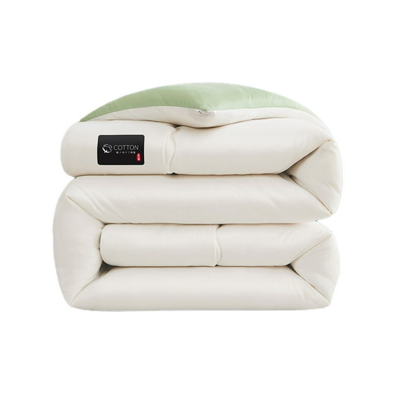 Kezqiaxn Full Size Comforter All Season Duvet Insert, Breathable Soft Washed Comforter Solid Color Quilted Comforters 59x78.74In Green