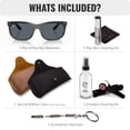 thumbnail image 3 of Ray-Ban RB2389 BALORETTE Square-Round Shaped Non-Polarized Sunglasses for Men & Women - Includes Official RAYBAN Eyewear Kit - Ideal Formal & Casual Wear Sunglasses - Blue Lens, 3 of 6