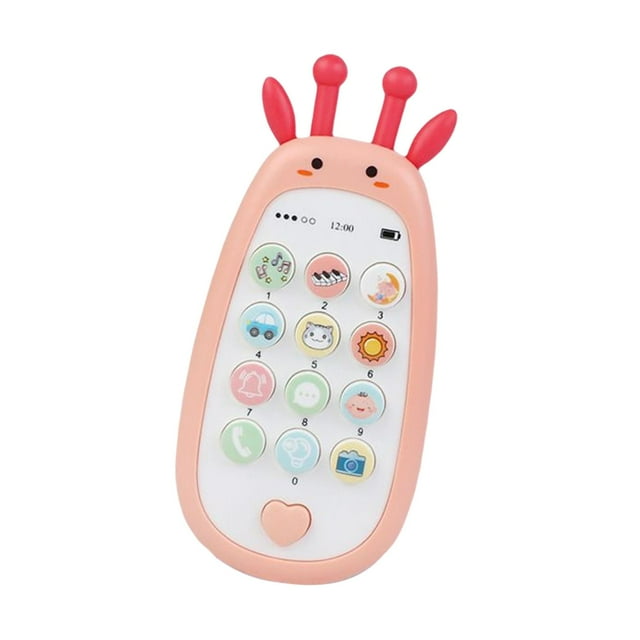 lionlar Animals Shaped Musical Phone Toys Learning Musical Toys with Sounds Smartphone Pink