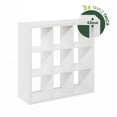 thumbnail image 2 of Furinno Cubicle Extra Thick Frame Decorative Cube Storage Organizer, 9-Cube, White, 2 of 9
