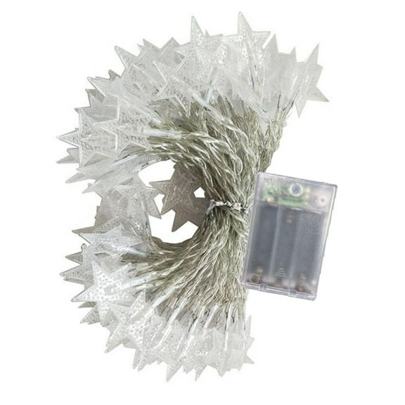 JoyMoreHome Star String Lights 20 LED 118 Inch Waterproof Fairy Lights Star Twinkle Fairy Lights Battery Operated with Remote Control for Party Bedroom Tent Decor Warm White