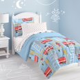 thumbnail image 2 of dream FACTORY Fire Truck Ultra Soft Microfiber Comforter Set Full Blue, 2 of 5
