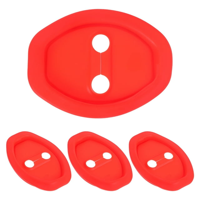 4 protectores universales de silicona para cerradura de puerta de coche, amortiguadores, cerraduras de puertas de vehículos, juego de topes, accesorios para coche.