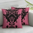 thumbnail image 3 of Paisley Pillow covers For Adult Girls Women Black Floral Flower Leaves Throw Pillow coversModern Luxury Design Hotel Style Cushion covers Room Decor Cushion Cases, Rose Red Pink, 3 of 7