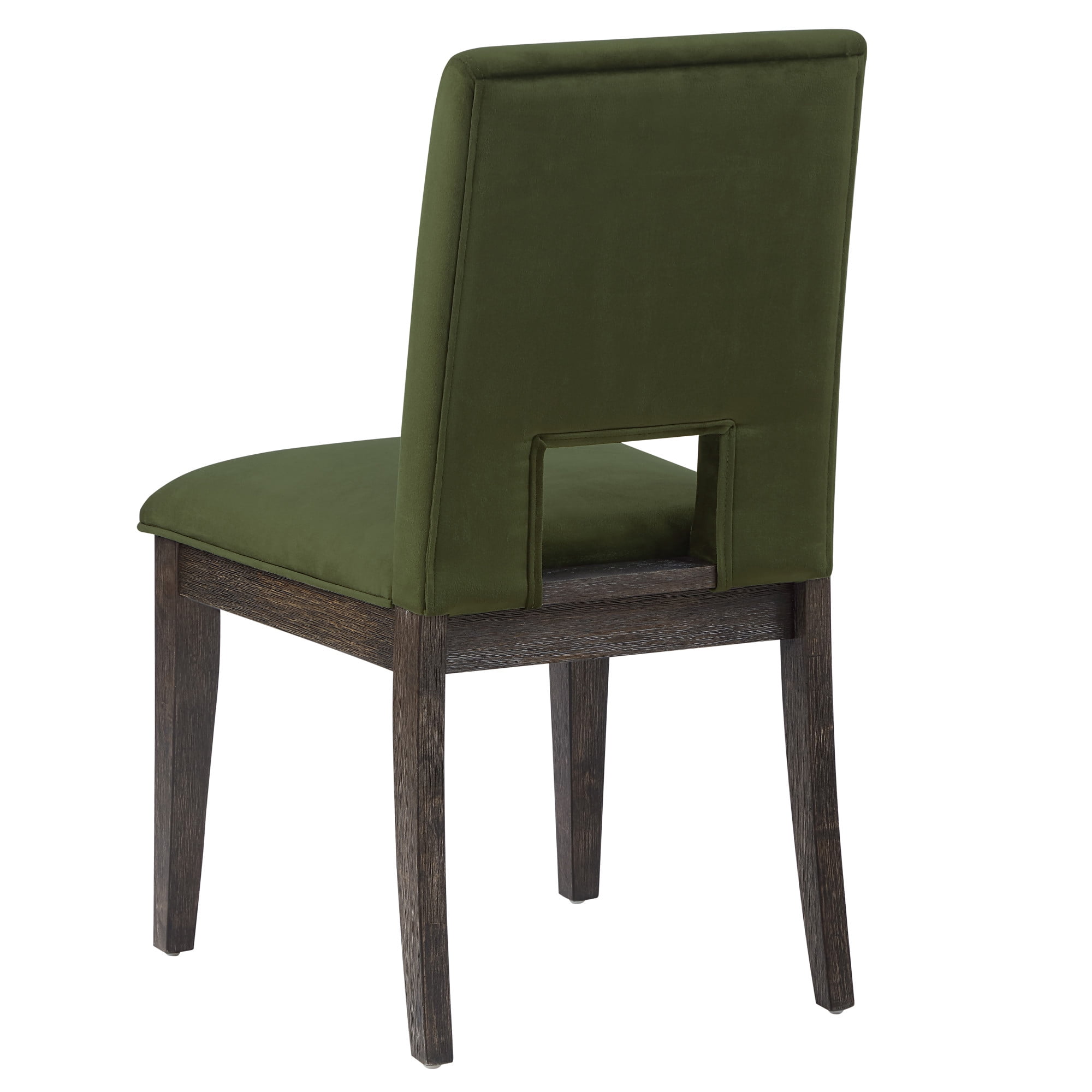 Steve Silver Evan Contemporary Velvet Upholstered Dining Chair, Set of 2, Green