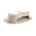 thumbnail image 1 of WeatherTech Double High Pet Feeding System 6" High Stand - BPA-Free Plastic - Tan, 1 of 1