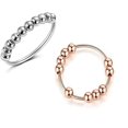 thumbnail image 1 of Anillos de ansiedad con cuentas, anillo giratorio ajustable con cuentas, inspiraciones de dedos, anillo giratorio para mujeres y hombres (2 piezas, multicolor) ZefeiWu 8390606359261, 1 of 1