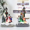 thumbnail image 2 of LED Christmas Village Ornaments Microlandscape Resin Figurines Decoration Santa Claus Pine Needles Snow View Holiday Gift, 2 of 4