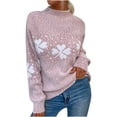 thumbnail image 2 of Blouse Décontractée à Manches Longues Croisées Col Rond avec Poche Imprimée Neige Aguichant pour Femmes Automne Hiver, 2 of 4