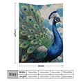 thumbnail image 3 of FCXZI Peacock Feathers Flannel Blanket - Soft Warm Reversible Multi-Purpose 40*50in, 3 of 7