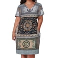 thumbnail image 3 of Roman Mosaic - Light Blue Loose Pocket Dress women's fashion dresses loose summer dress dress korean style, 3 of 7