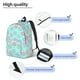 thumbnail image 3 of Disketp Colorful Sweet Donuts print Canvas Backpack Lightweight Travel Daypack Student Rucksack Laptop Backpack-, 3 of 5