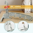 thumbnail image 4 of Folding Clothes Rack with 5 Holes 6 Packs- Travel Portable Clothes Hanger, Laundry Drying Rack, Saving Space Collapsible Laundry Rack for Indoor Outdoor, 4 of 7