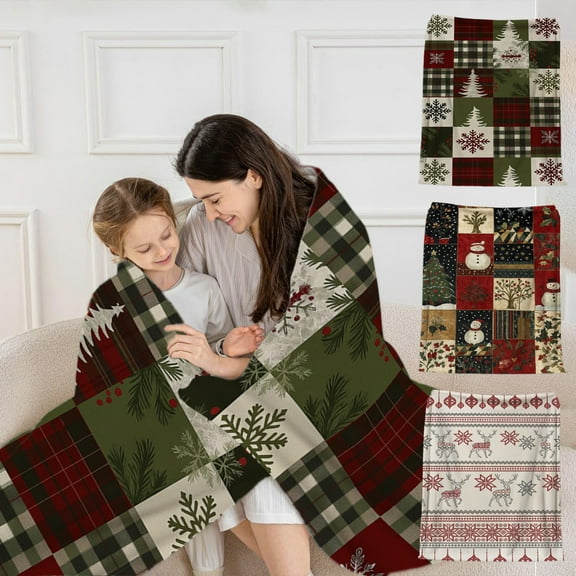 VBODN Christmas Blanket,King Size Christmas Blanket,Christmas Throw Blanket,for Holiday Party Home Decorations