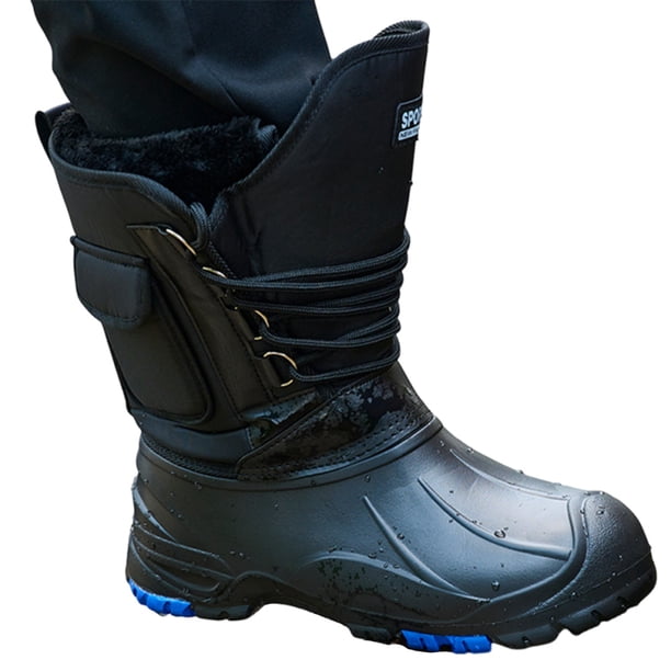Botas No Deslizantes Invierno Hombres Calientes Con Revestimiento Extraíbles Al Aire Libre