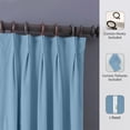 thumbnail image 2 of Rivana 100% Polyester Room Darkening Pinch Pleated Curtains Window Treatment for Bedroom, Living Room & Dining Room (Sky Blue, 52" W x 63" L, 1 Panel), 2 of 8