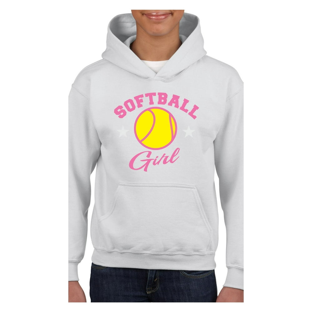 Mom's Favorite - Youth Softball Girl Hoodie For Girls and Boys ...